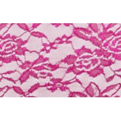 Nappe rectangle dentelle fushia