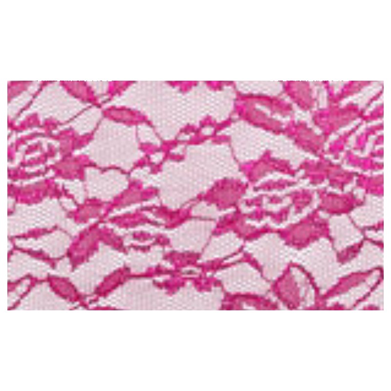 Nappe rectangle dentelle fushia