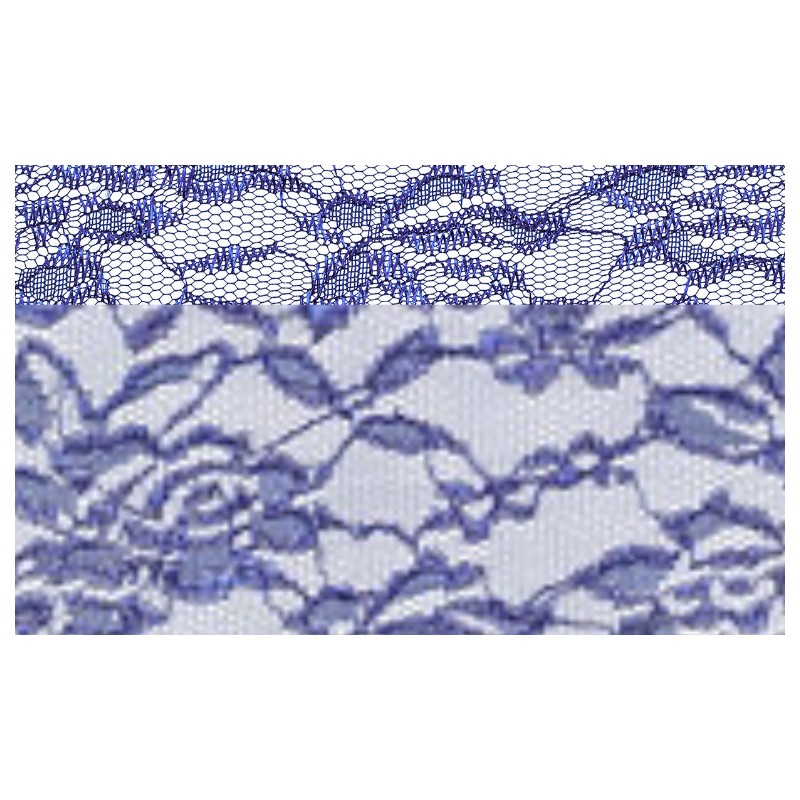 Nappe rectangle dentelle bleu saphir