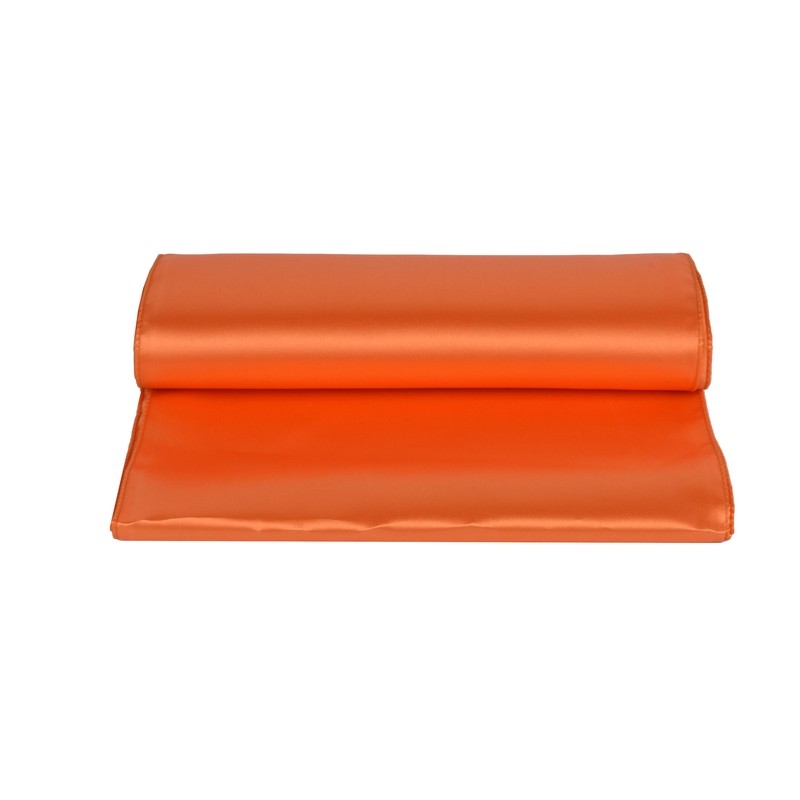Chemin de table satin orange