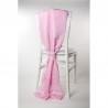 Traine de chaise mousseline rose pale