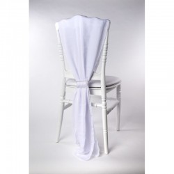 Traine de chaise mousseline blanche