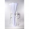 Traine de chaise mousseline blanche