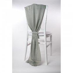 Traine de chaise mousseline grise