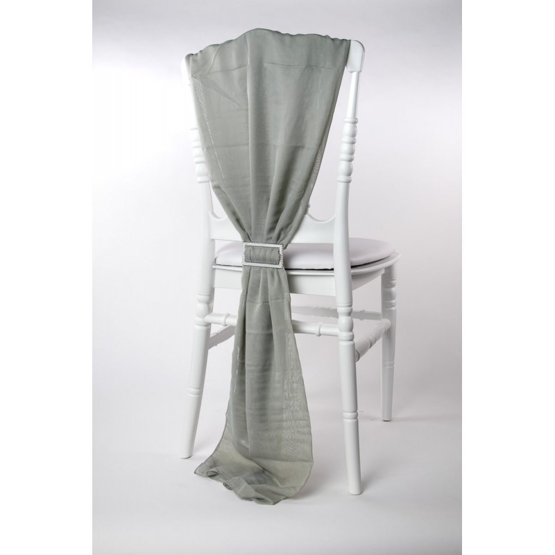 Traine de chaise mousseline grise