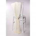 Traine de chaise mousseline ivoire