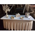 Nappe rectangle lycra juponnage blanche 183