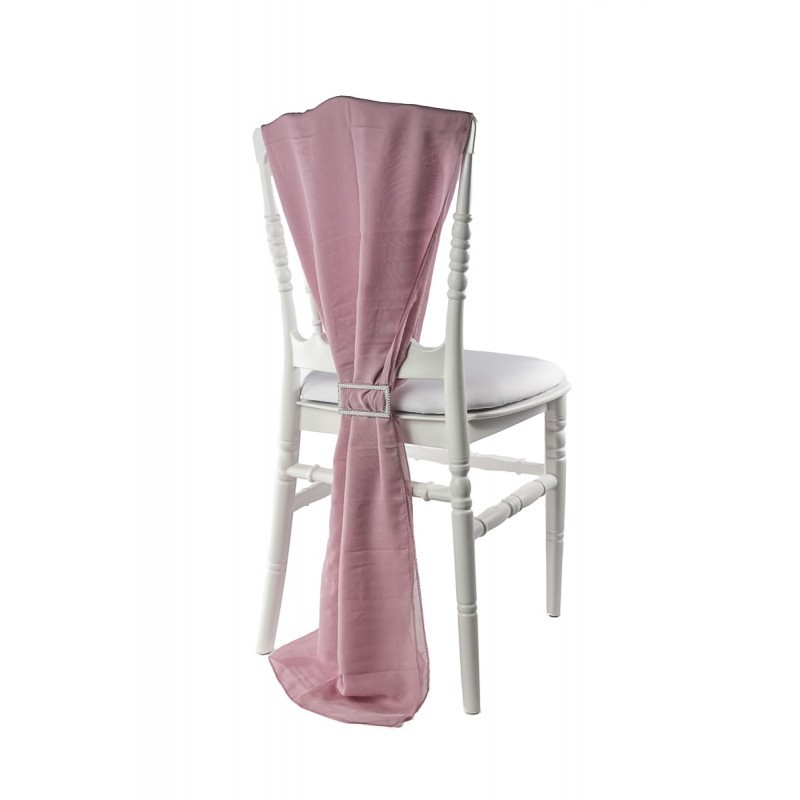 Traine de chaise mousseline nude