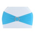 Bandeau de chaise lycra bleu turquoise