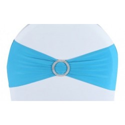 Bandeau de chaise lycra bleu turquoise