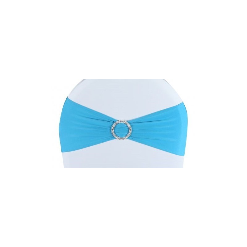 Bandeau de chaise lycra bleu turquoise