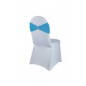 Bandeau de chaise lycra bleu turquoise
