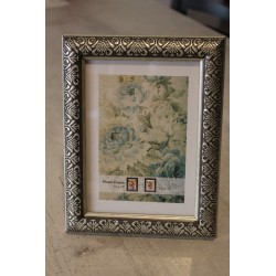 Cadre baroque argent / noir