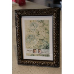 Cadre baroque marron / or