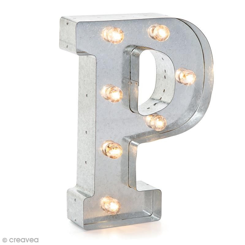 Lettre lumineuse à Led Vintage P