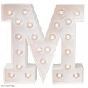 Lettre lumineuse à Led M