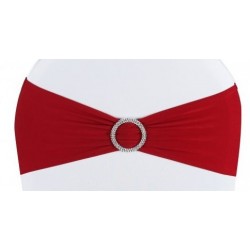 Bandeau de chaise lycra bordeau