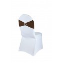 Bandeau de chaise lycra chocolat