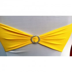 Bandeau de chaise lycra jaune