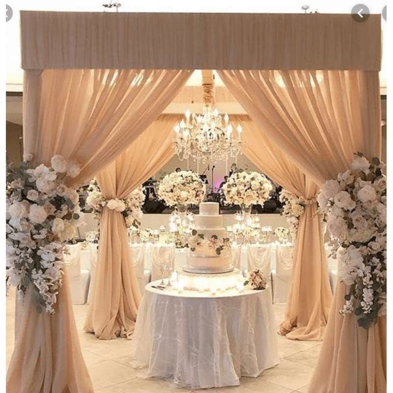 Rideau champagne opaque satiné