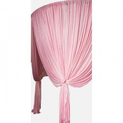 Rideau rose opaque satiné