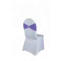 Bandeau de chaise lycra parme