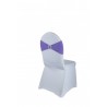 Bandeau de chaise lycra parme