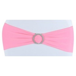 Bandeau de chaise lycra rose