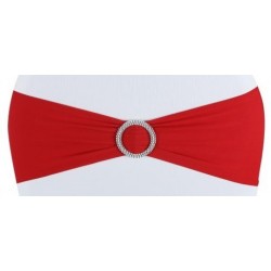 Bandeau de chaise lycra rouge
