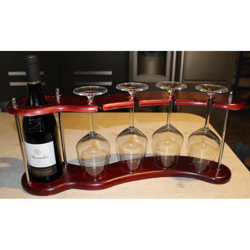 Porte bouteille et verre