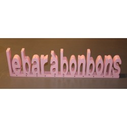 Le bar à bonbons rose