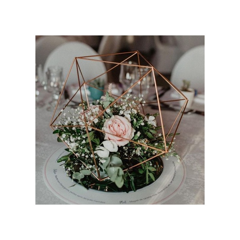 Bougeoir géométrique doré