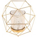 Bougeoir géométrique doré