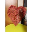 Cœur en osier rouge