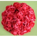 Demi boule de fleur rouge
