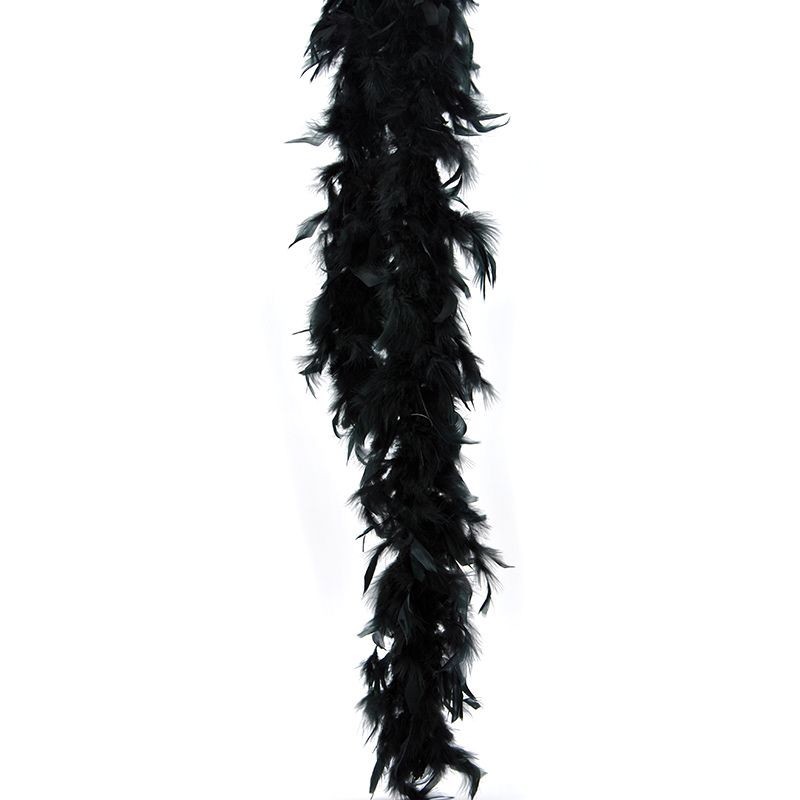 Boa de plumes noire