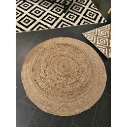 Tapis rond en jute