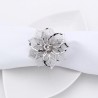 Rond de serviette argent / fleur