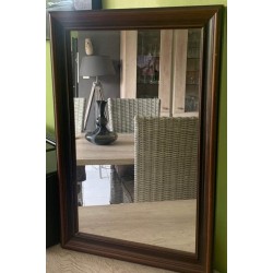 Miroir bois foncé