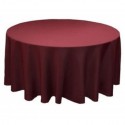 Nappe ronde bordeau