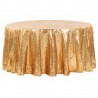 Nappe ronde sequin or