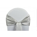 Nœud de chaise satin argent