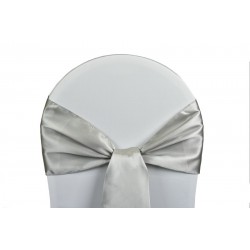 Nœud de chaise satin argent