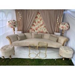 Mur floral blanc / rose