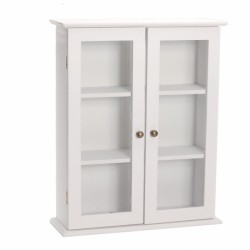 Armoire vitrée blanche