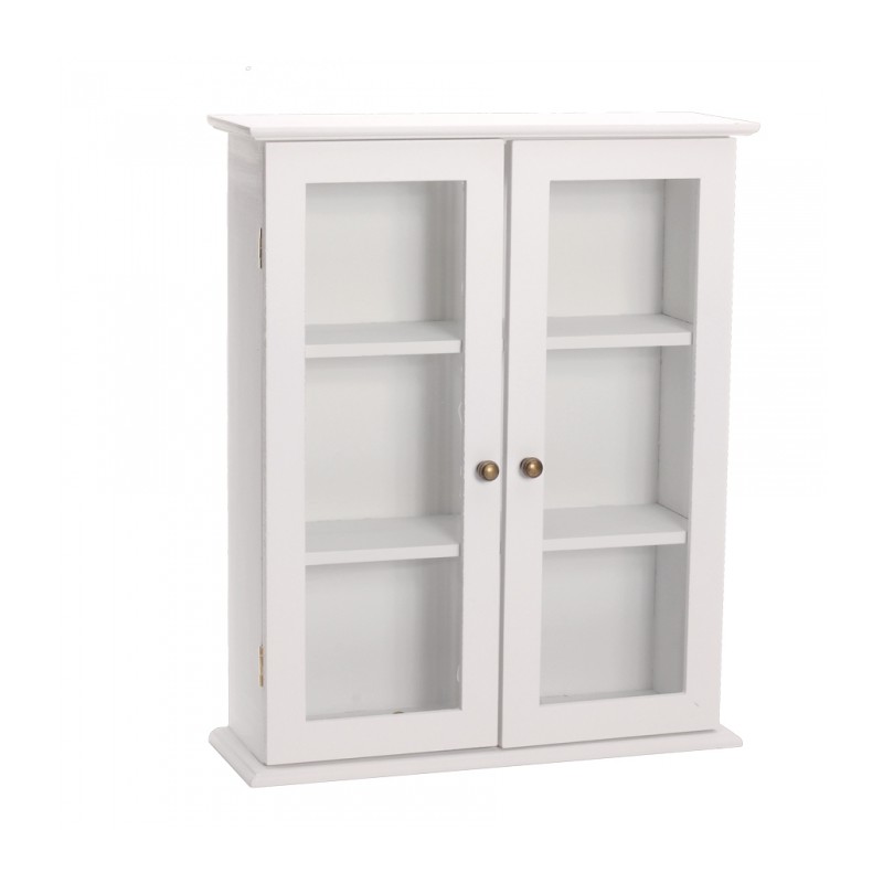 Armoire vitrée blanche
