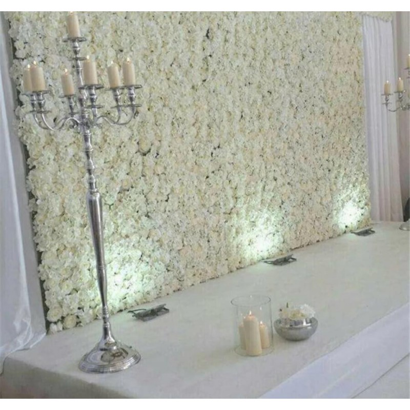 Mur floral blanc / rose