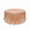 Nappe ronde sequin nude
