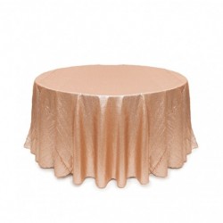 Nappe ronde sequin nude