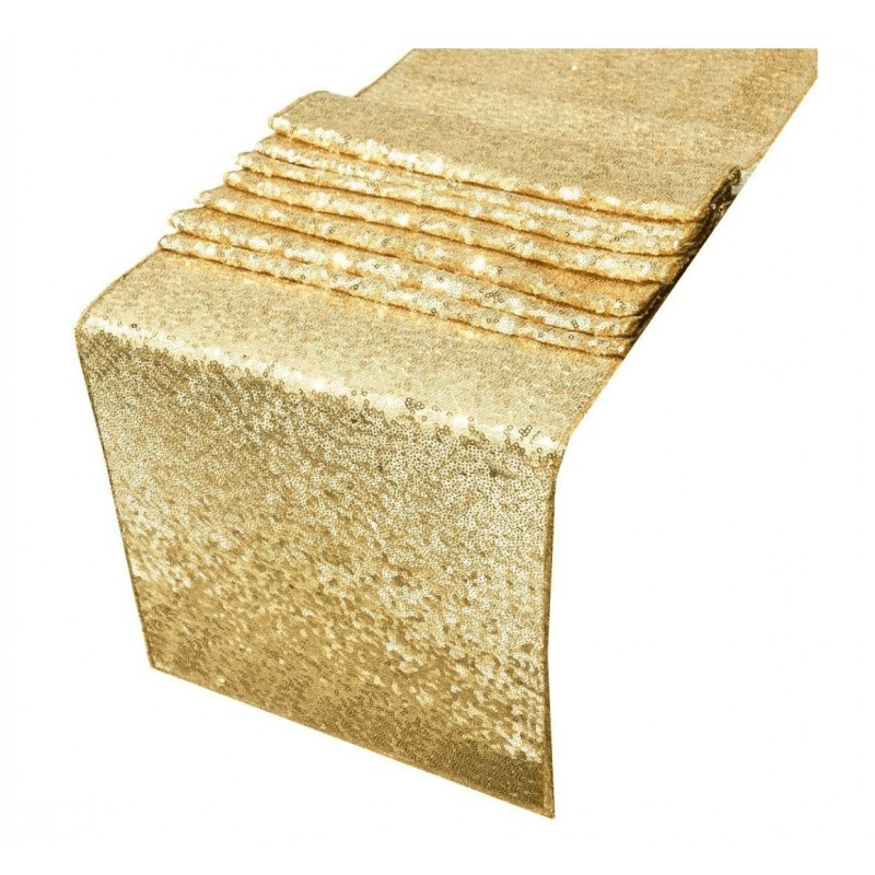 Chemin de table sequin doré